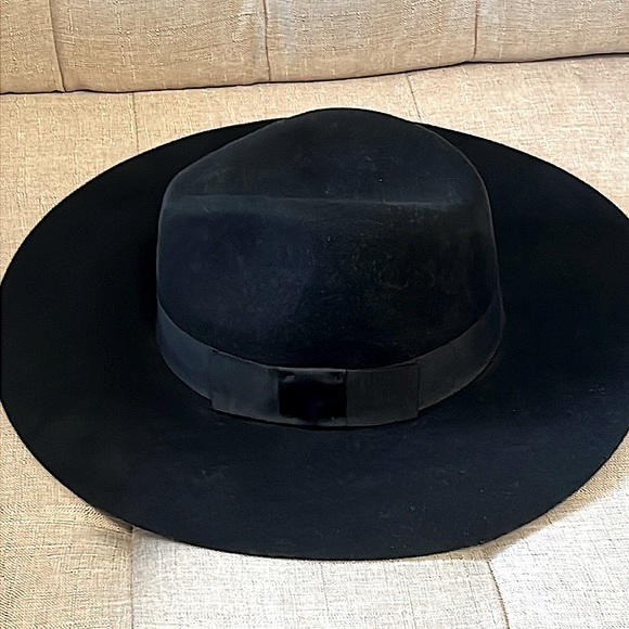 BRIXTON Supply Company Black Felt Hat - Size M - Picture 3 of 5